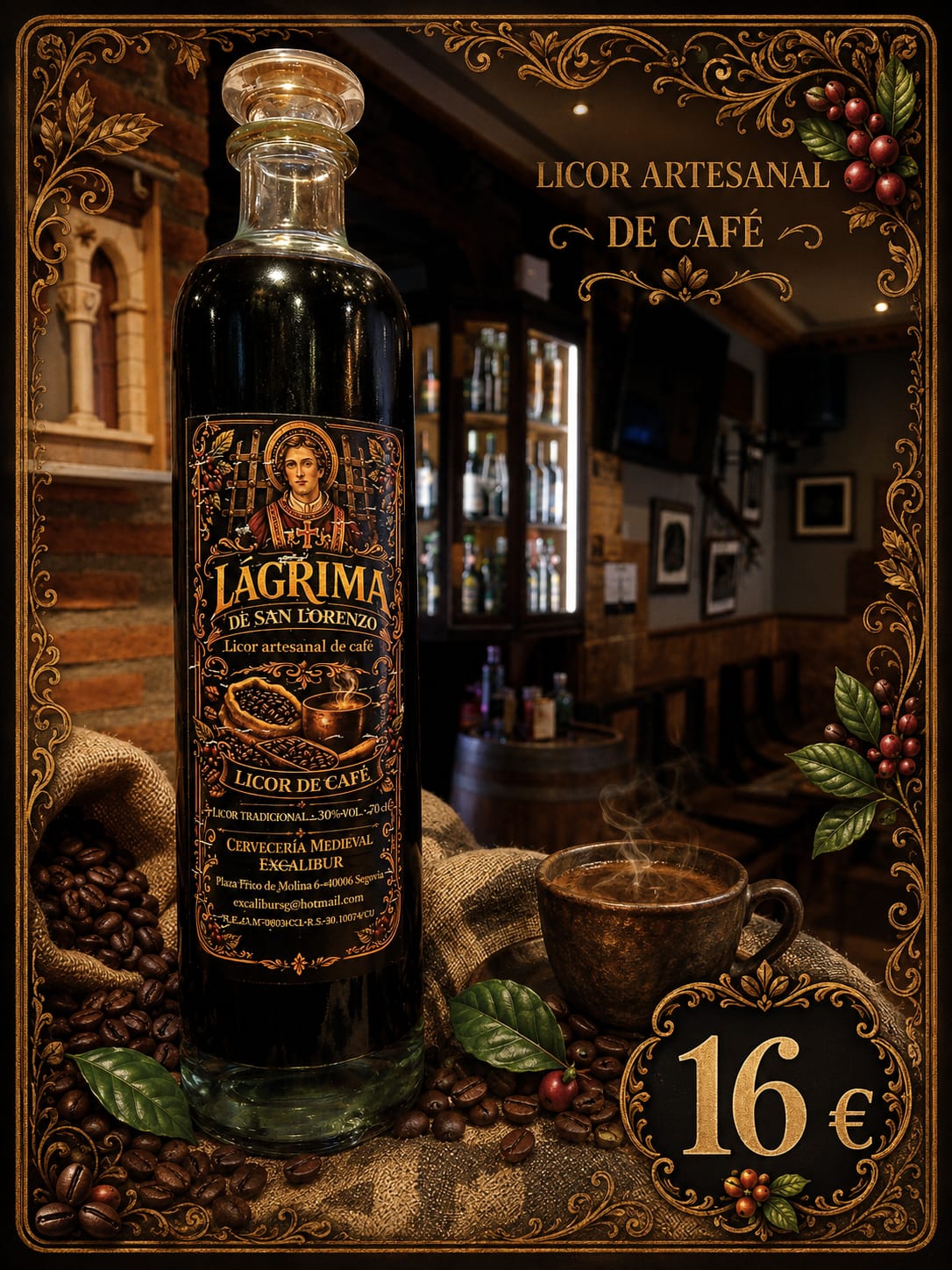 Licor de café Lágrima de San Lorenzo